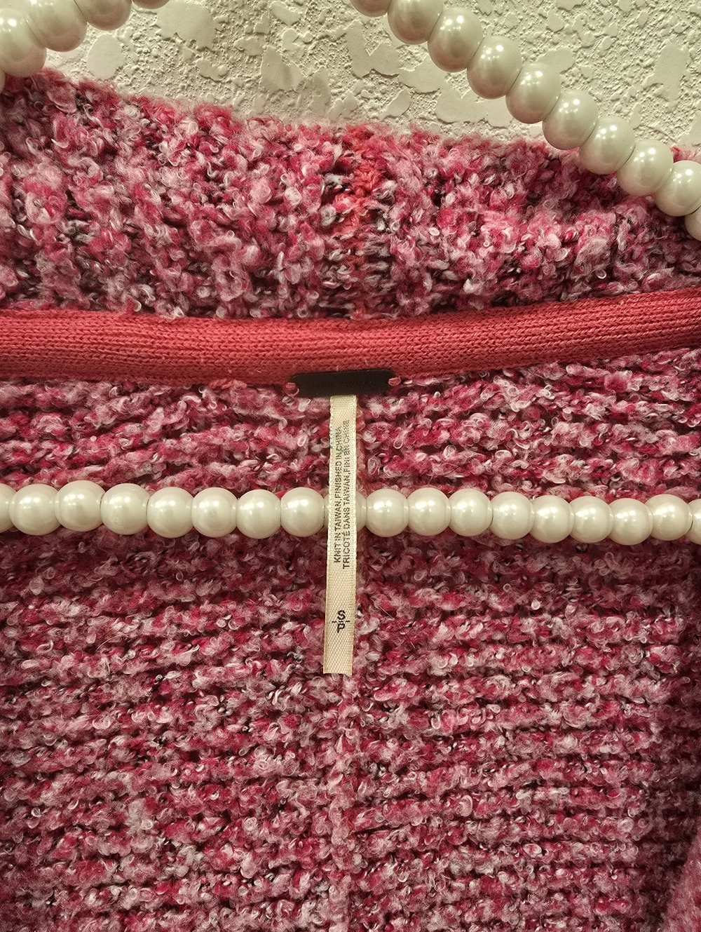 Free People BFF Cardigan Open Front in a Prickly Pear pink color S - Picture 5 of 9
